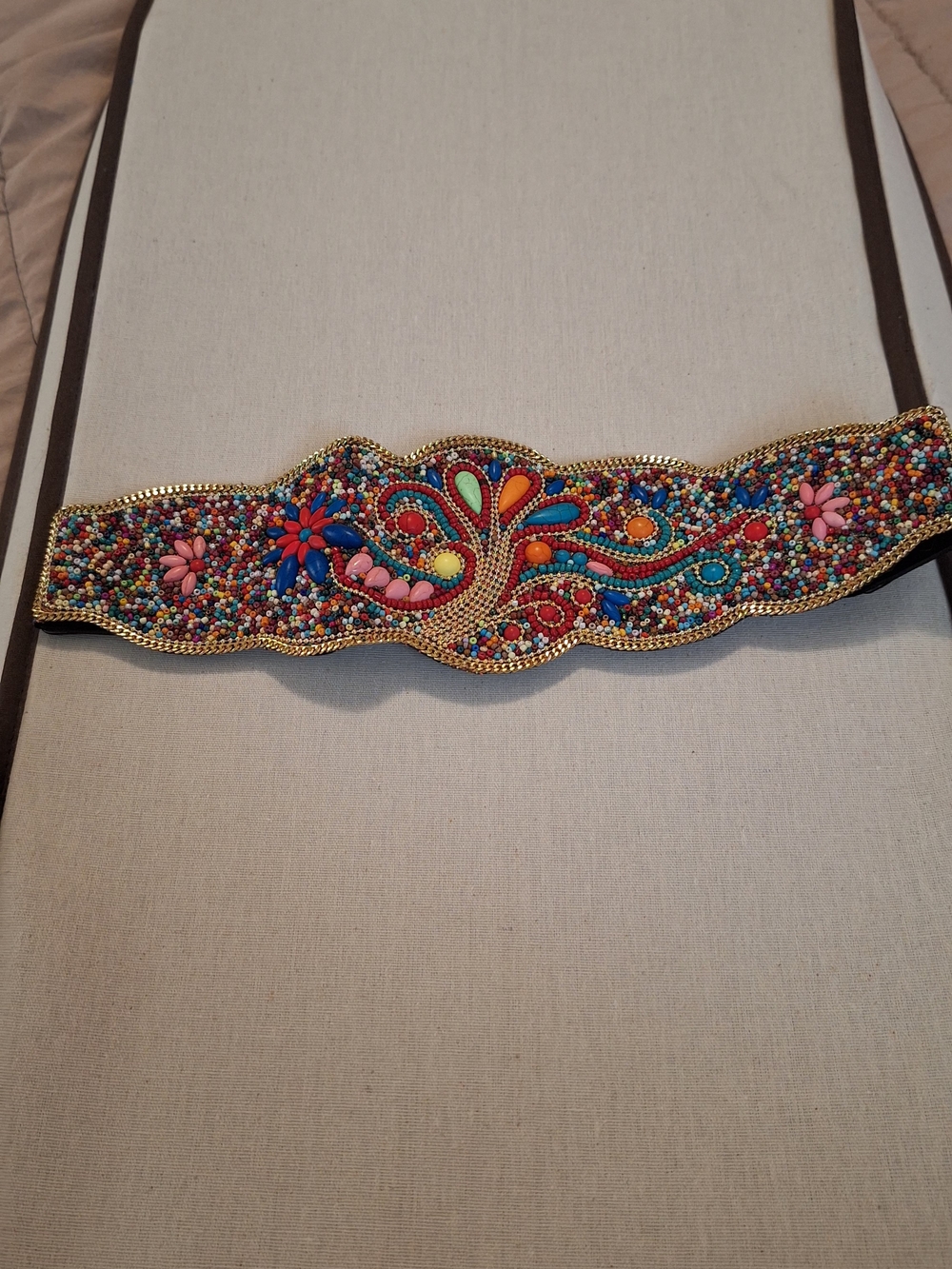 Multicolor Beaded Floral Embellished Waist Belt - Women Accessories